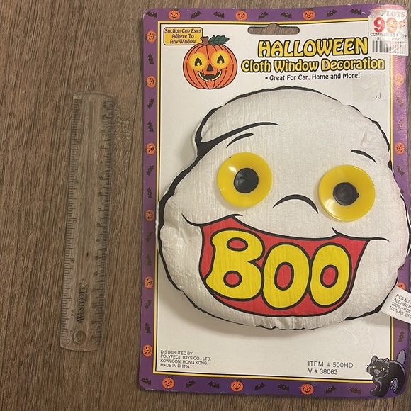 Vintage Halloween Cloth Window Decoration Ghost & Pumpkin - Picture 2 of 2